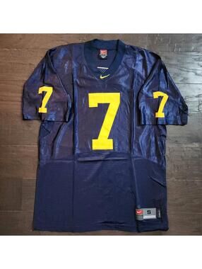 Michigan Wolverines Navy Nike jersey tackle twill #7  Size S